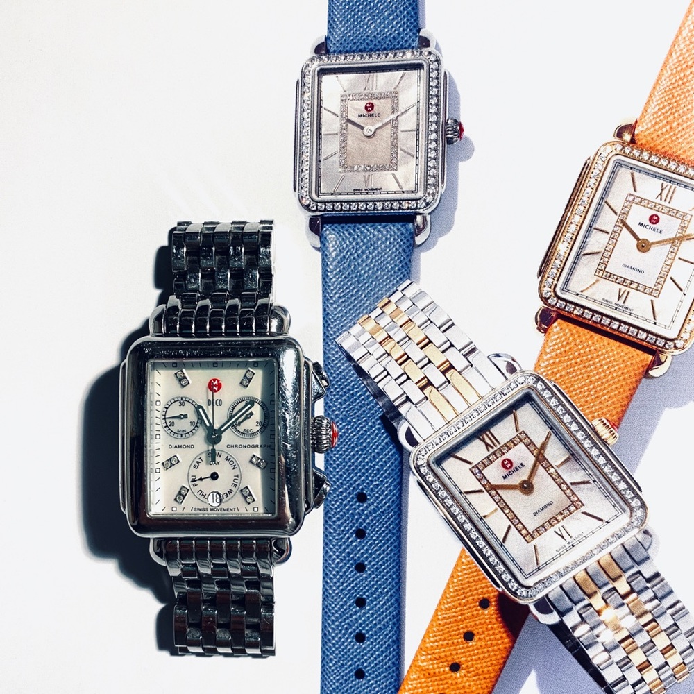 Michele Deco White Mother of Pearl Diamond Watch